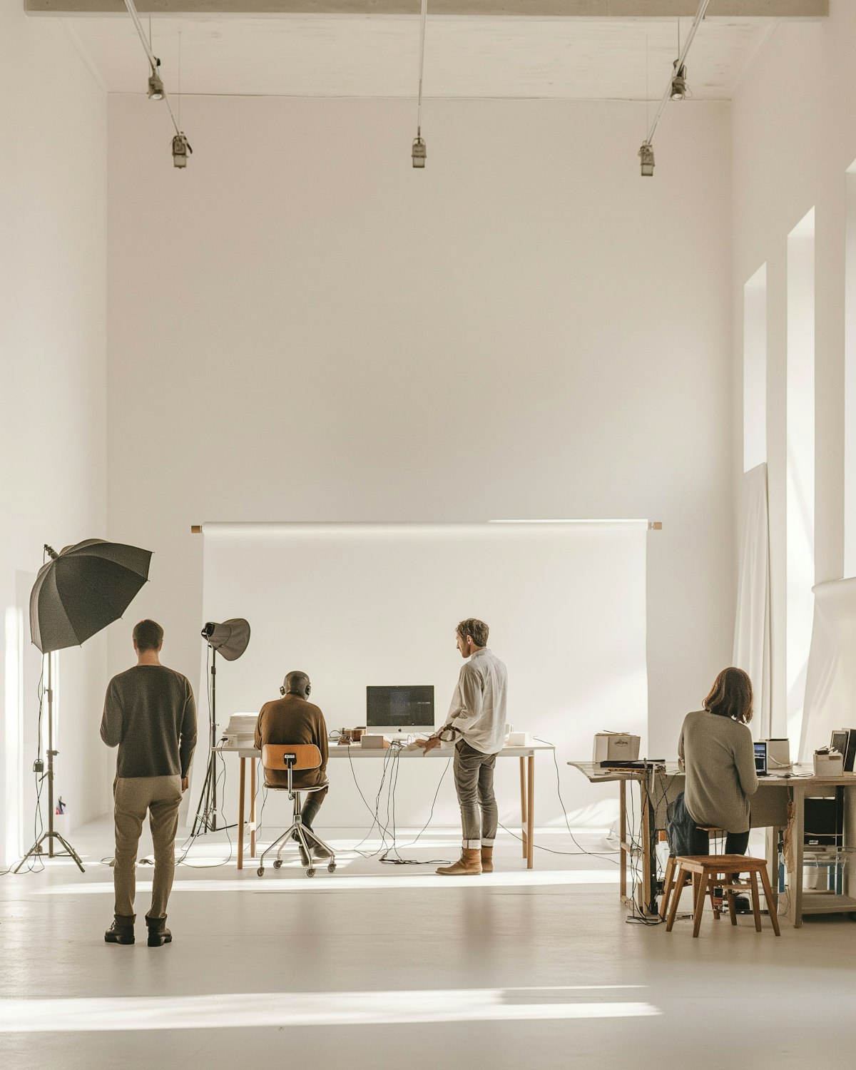 The Flaka Yesy team at work in a bright, light-filled studio